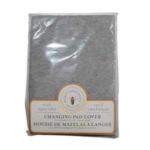 Burt's Bees Baby Changing Pad Cover Gray NWT